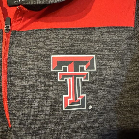 Colosseum Texas Tech Red Raiders Youth L 1/4 Zip Hoodie Jacket Lightweight - Picture 2 of 7